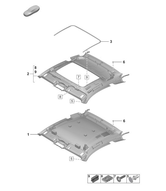 Diagram 807-500 Porsche 964 (911) (1989-1994) Body