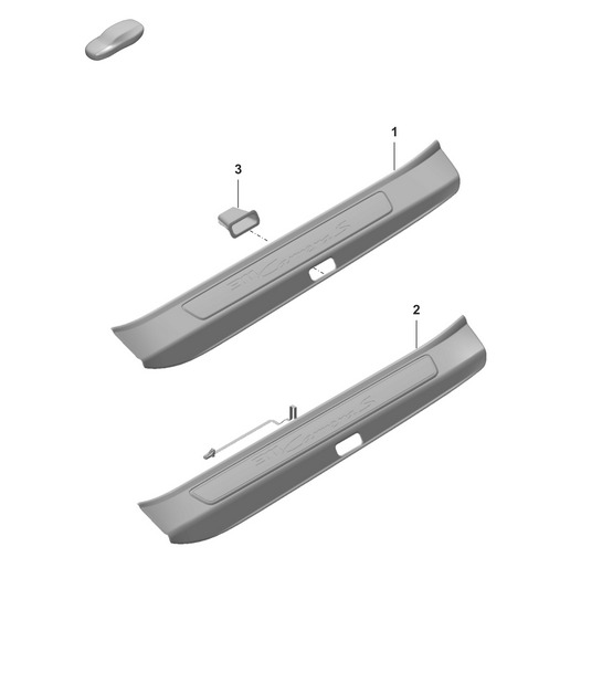 Entry strip with lettering  992.1 Carrera 2019 - 2024