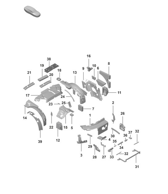 Diagram 807-800 Porsche 970.2 Panamera Turbo V8 Executive 2014-16 Body