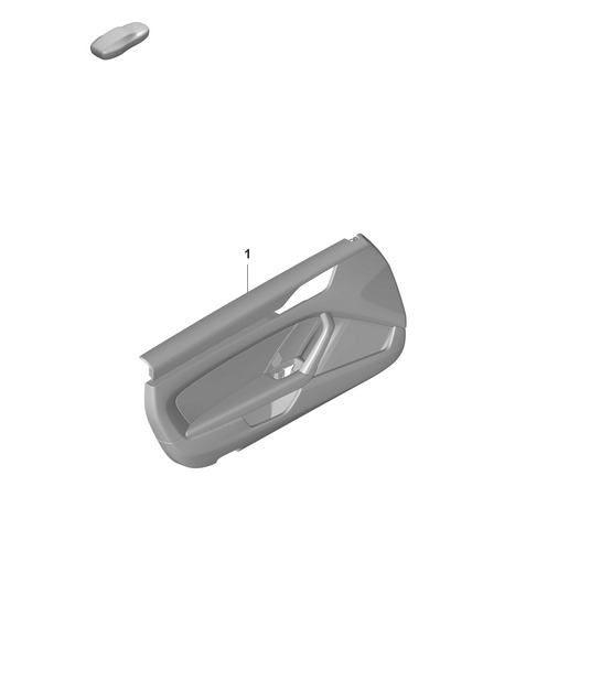 Door panel - For vehicles with leather
trim -  Exclusive
fittings - 992.1 Carrera 2019 - 2024