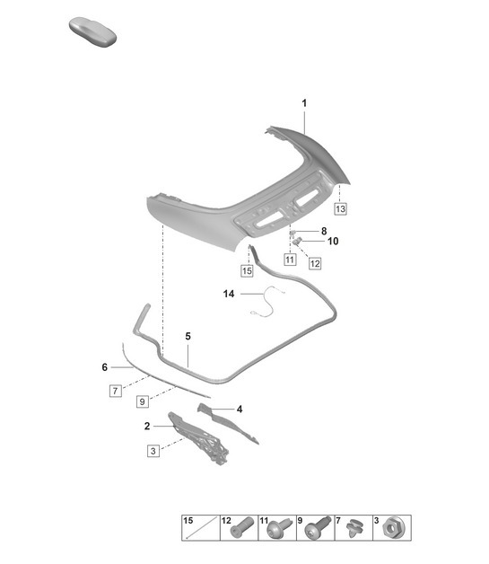 Diagram 811-065 Porsche Panamera 970 MK2 (2014-2016) Body