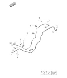 Condotto del refrigerante/aria condizionata - POSTERIORE - 992.1 Carrera 2019 - 2024