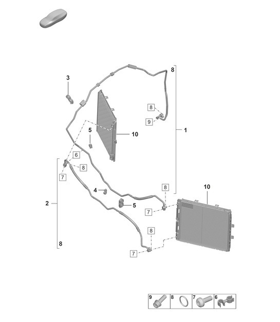 Diagram 814-800 Porsche 996 (911) (1997-2005) Carrozzeria