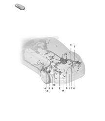 Wire set - Rear end / anti-locking brake system - ABS - / Brake pad wear display / Rear axle  992.1 Carrera 2019 - 2024
