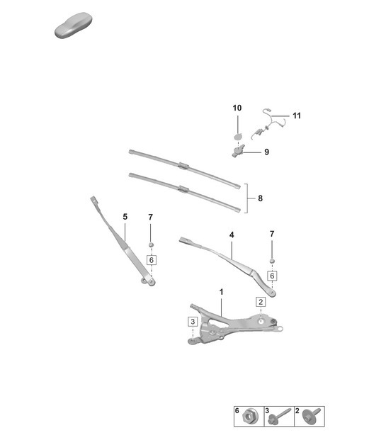 Diagram 904-000 Porsche 992 (911) MK1 2019-2024 Electrical equipment