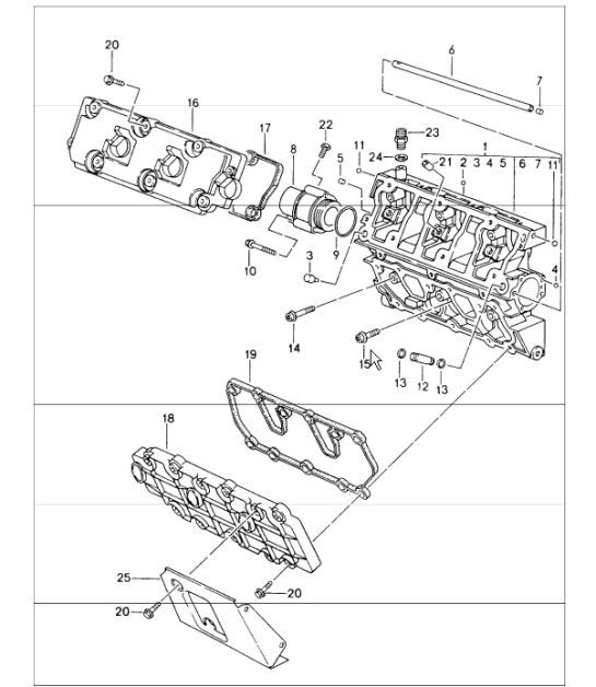 Diagram 103-07 Porsche 991 Cabriolet 2S 3.0L (420 ch) Moteur