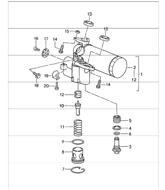 Diagram 104-03 Porsche Cayenne Turbo E-Hybrid Coupé con paquete GT V8 4.0 739 CV 