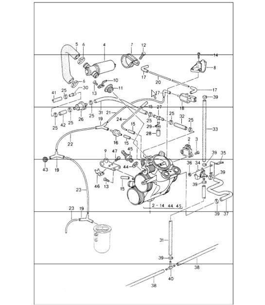 Diagram 107-15 Porsche 912E 4CYL 1976 