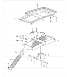 charge air cooler 993 TURBO 1994-98 charge air cooler 993 TURBO 1994-98