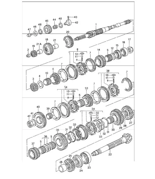 Diagram 303-10 Porsche Cayenne GTS V8 4.8L Benzine 400 pk Overdragen
