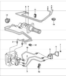 brake lines body front section 993 1994-98