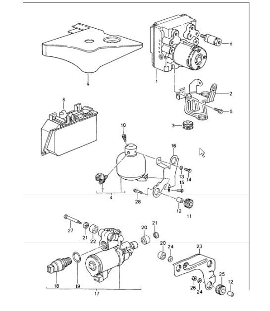 Diagram 605-00 Porsche Cayenne Turbo 4.5L 2003>> Wheels, Brakes