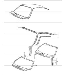 outer roof panel and windscreen frame 993 1994-98 outer roof panel and windscreen frame 993 1994-98