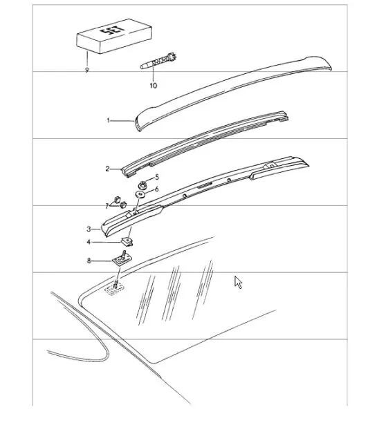 Diagram 803-30 Porsche 993 (911) (1994-1998) Carrocería