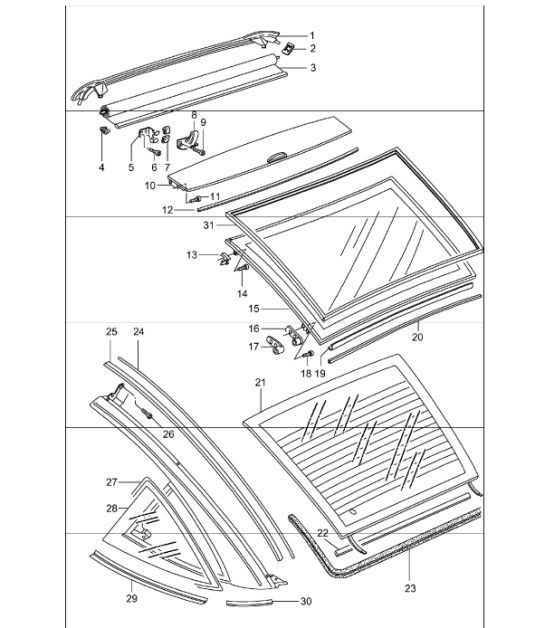 Diagram 811-01 Porsche Boxster 986 2.7L 2003-04 Body