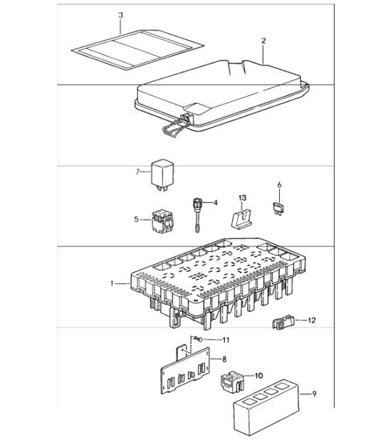 Diagram 902-00 Porsche 993 (911) (1994-1998) Elektrische apparatuur