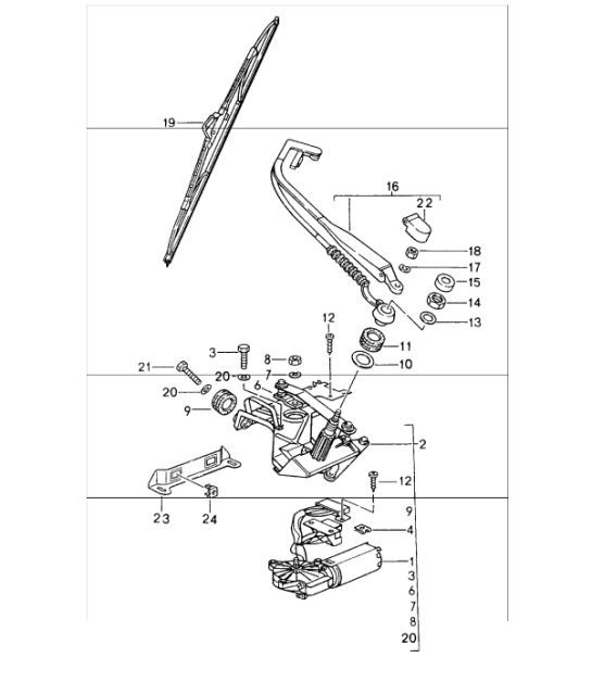 Diagram 904-05 Porsche Cayman GTS 718 2.5L PDK (365 Bhp) Electrical equipment