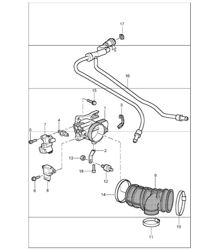 throttle body 996 CARRERA 2/4/4S M96.01/02/03/04  1998-05 throttle body 996 CARRERA 2/4/4S M96.01/02/03/04  1998-05