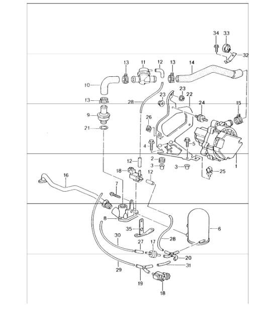 Diagram 108-05 Porsche Cayman 987C/981C (2005-2016) Motore