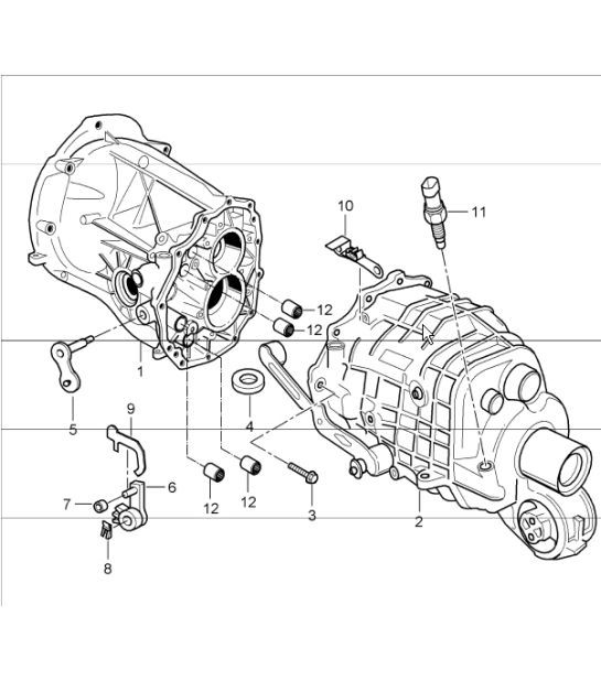 Diagram 302-01 Porsche Cayman 2.7L 987C 2006-08 Transmission