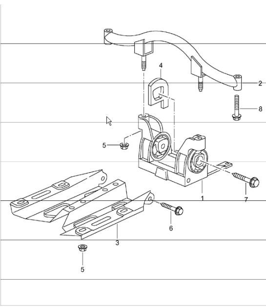 Diagram 370-01 Porsche Panamera Turbo S V8 4.8L Overdragen