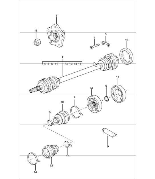 Diagram 501-05 Porsche Cayenne Turbo S E-Hybrid V8 4.0L 550 PS 