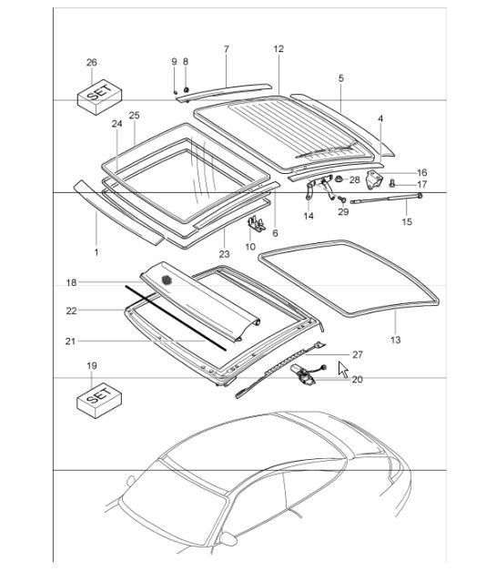 Diagram 811-03 Porsche Cayenne V6 3.6L Benzina 300 CV Carrozzeria