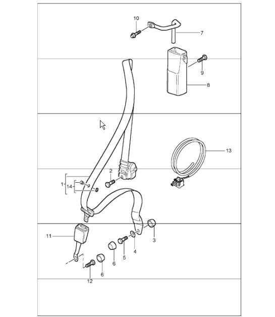 Diagram 812-01 Porsche Cayman GT4 718 4.0L / GT4 RS 718 4.0L 