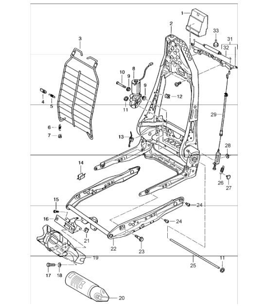 Diagram 817-15 Porsche Cayman T 718 2.0L Manual (300 ch) Carrosserie