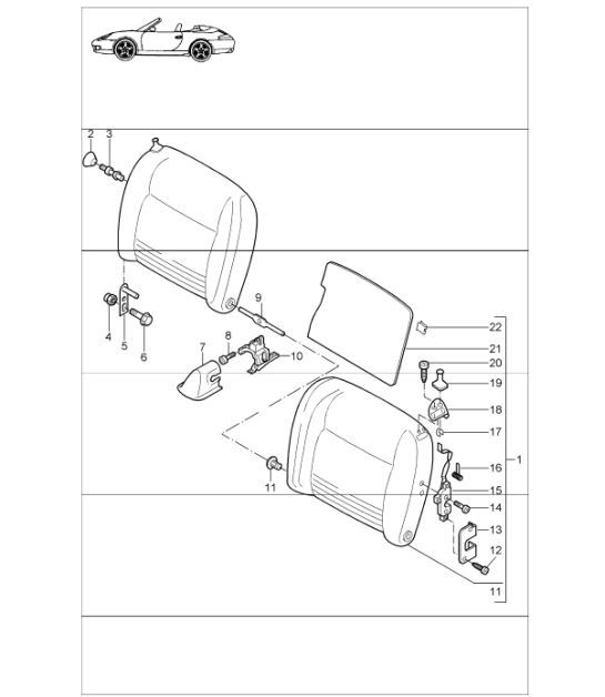 Diagram 817-75 Porsche 997 Carrera 2 3.6L 2005>> Karosserie
