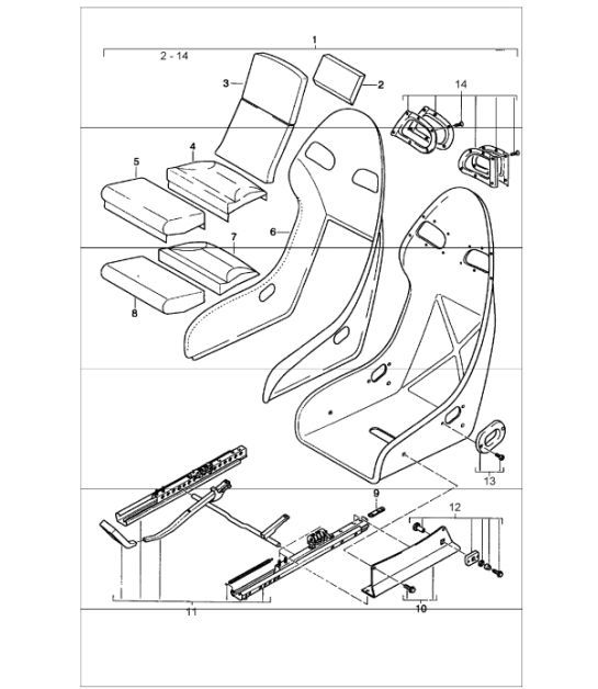 Diagram 817-95 Porsche Boxster 986/987/981 (1997-2016) Body