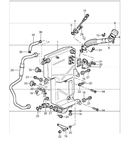 Diagram 104-05 Porsche Boxster Spyder 3.8L 2016 Motor