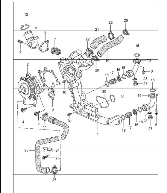 Diagram 105-00 Porsche 928S2 4.7L 1984-86 