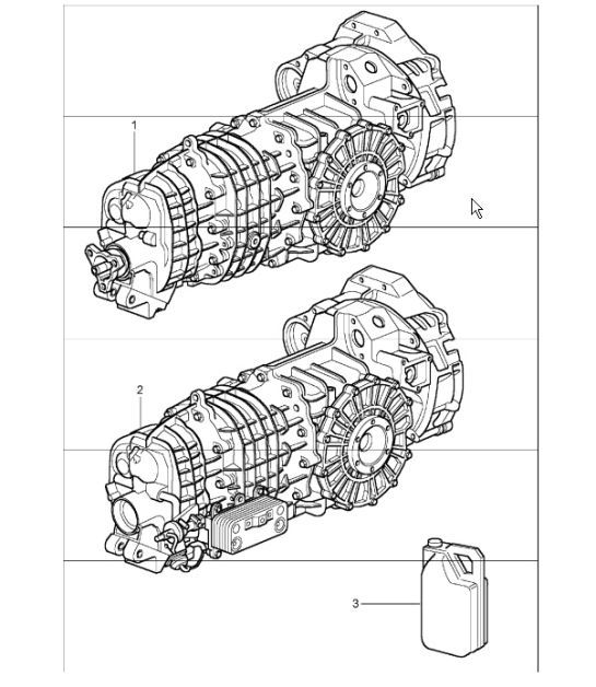Diagram 302-00 Porsche 993 (911) TURBO 1994-96 Transmission