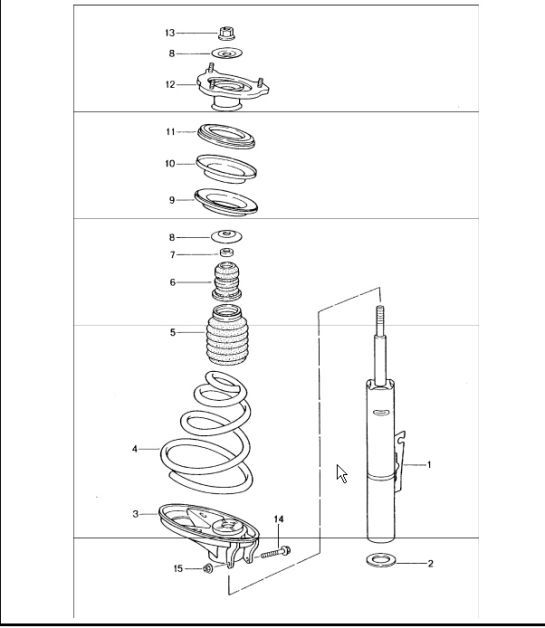Diagram 402-00 Porsche 991 GT2 RS 3.8L PDK (700 bhp) Front Axle, Steering 