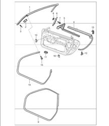 door seal gasket windscreen frame 996 TURBO 2001-05 door seal gasket windscreen frame 996 TURBO 2001-05