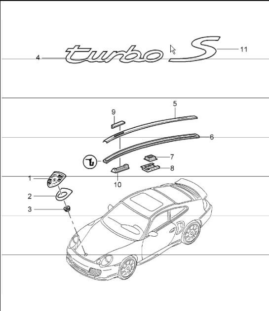 Diagram 810-00 Porsche 992 Carrera 4 GTS 3,6 L 