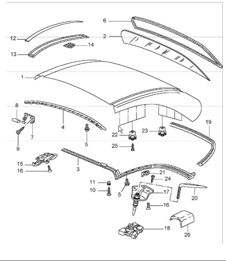 hardtop, accessories, gaskets 996 TURBO M550 (Hard Top) 2001-05 hardtop, accessories, gaskets 996 TURBO M550 (Hard Top) 2001-05