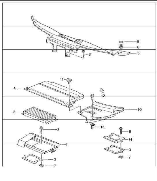 Diagram 813-20 Porsche Macan Benzin 2.0L V4 237PS Karosserie