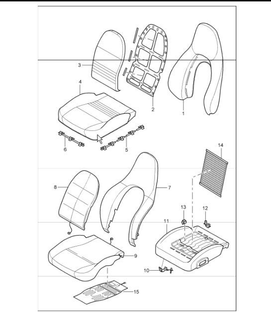 Diagram 817-25 Porsche 997 MKII Carrera C4 3.6L 2009>> Carrosserie