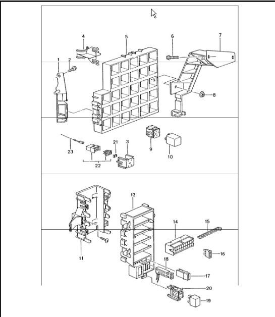 Diagram 902-00 Porsche Cayman 2.7L 981 2013-16 Equipo eléctrico