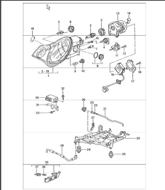 Diagram 905-00 Porsche Cayenne MK3 (958) 2010-2017 Elektrische apparatuur