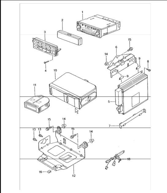 Diagram 911-00 Porsche 993 (911) GT2 1994-97 Elektrische Ausrüstung