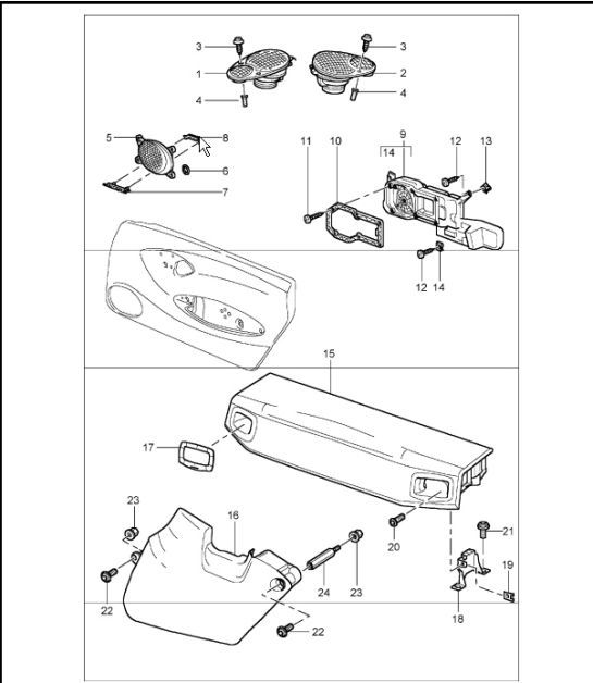 Diagram 911-06 Porsche Cayenne V6 3.0L Diesel 245 ch Équipement électrique