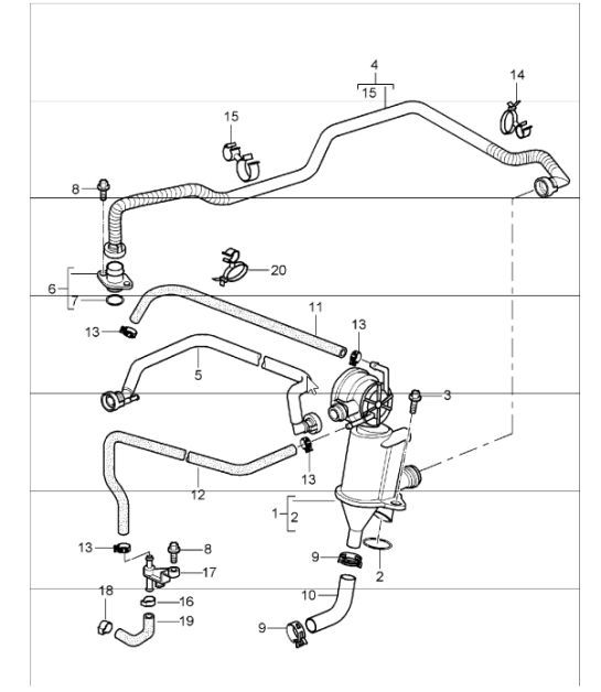 Diagram 104-10 Porsche 993 (911) C2S 1994-97 Engine