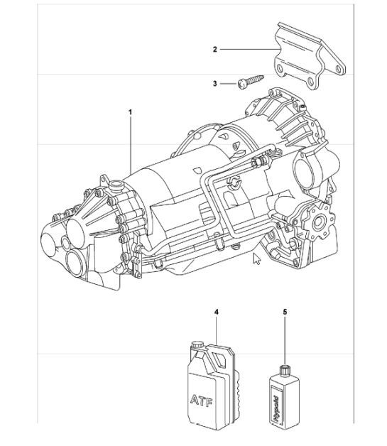 Diagram 320-00 Porsche Cayman S 3.4L 987C 2005-08 Transmission