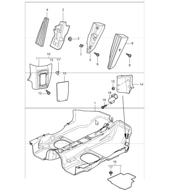 Diagram 807-02 Porsche 996 C4 3.6L 09/01-2005 Carrosserie