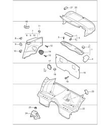 linings rear 997.1 CABRIO 2005-08 linings rear 997.1 CABRIO 2005-08