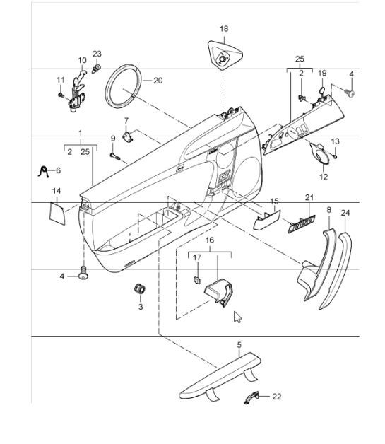 Diagram 807-10 Porsche 997 (911) MK1 2005-2008 Body