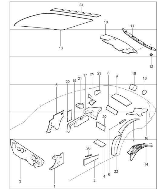 Diagram 807-15 Porsche 997 (911) MK1 2005-2008 Body